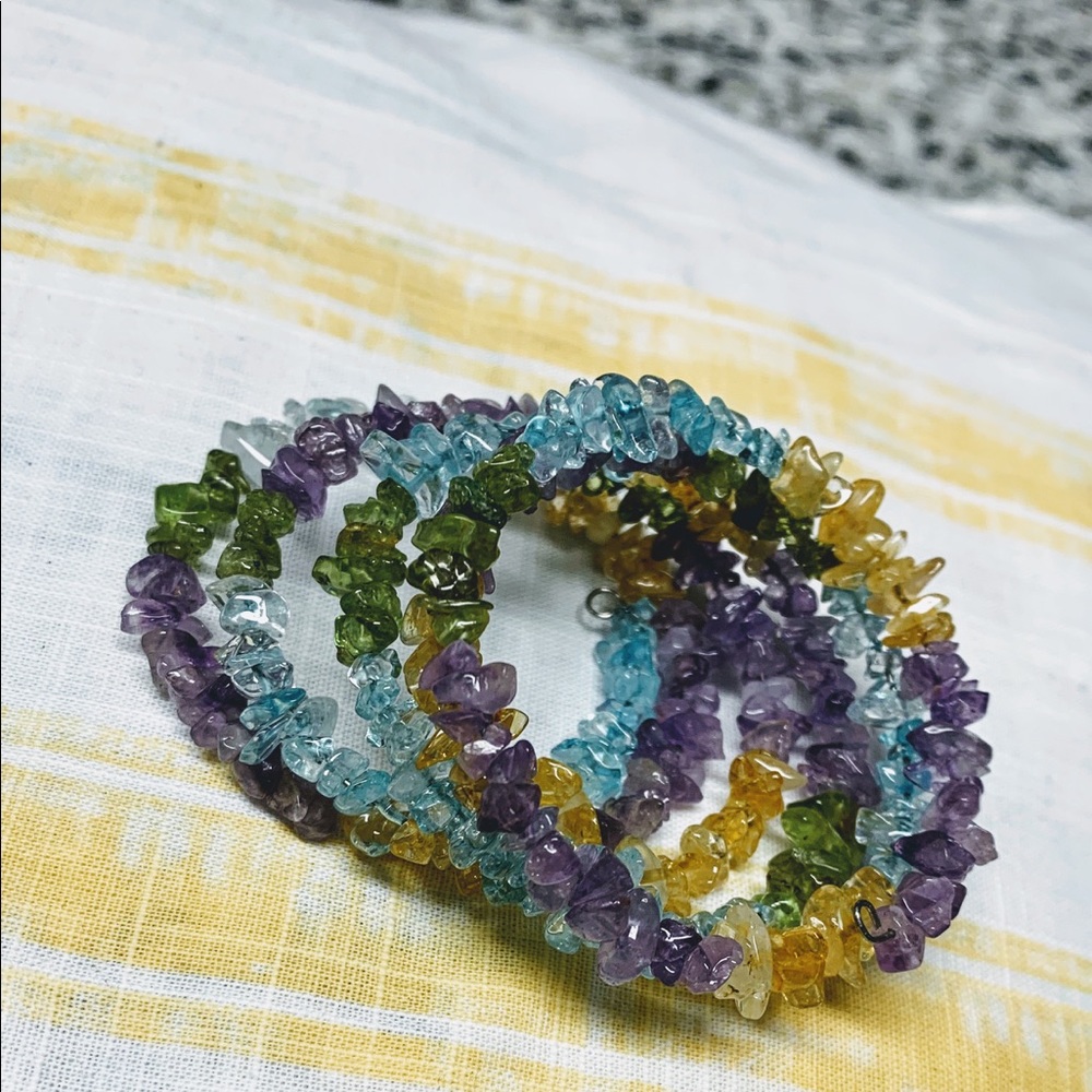 Handcrafted Gemstone Wrap Bracelet - Picture 2 of 3